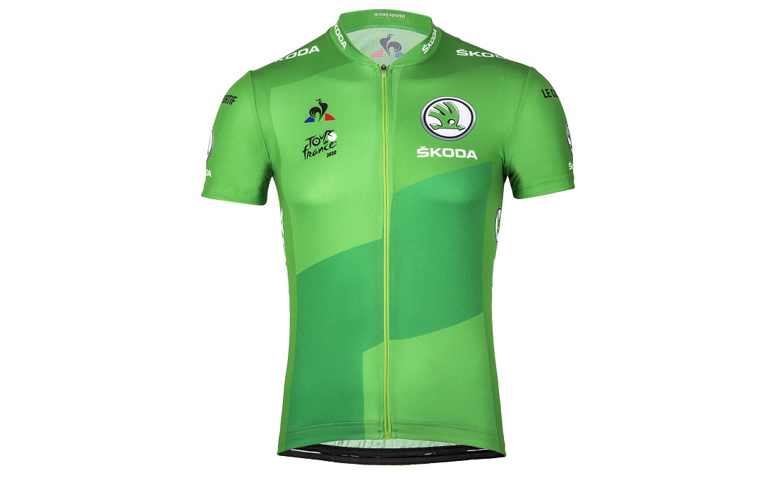 Replica of green Jersey TdF 2020 Bike clothes Škoda Cycling For