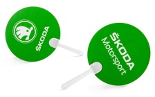 Plastový ruční vějíř Motorsport set 50ks