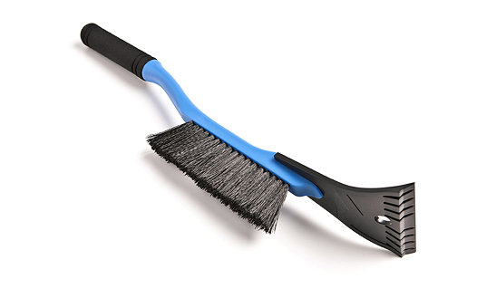 Snow brush combined with ice scraper