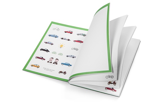 Notebook with Škodajis car motives