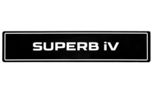 Registrační značka Superb iV