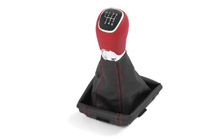 Leather gear stick knob and sleeve 6° OCTAVIA III