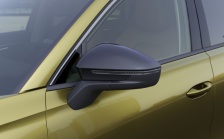 Decorative covers of side mirrors black metallic