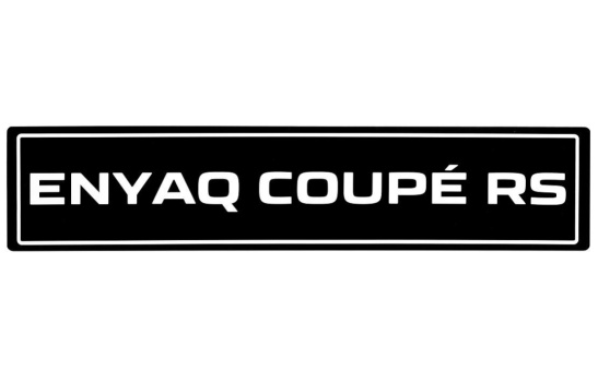 Car Plate Enyaq Coupé RS