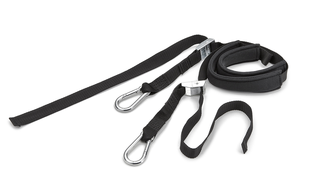 Upevňovací popruh na fixaci řídítek 