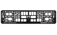 Licence plate holder – Škoda Motorsport