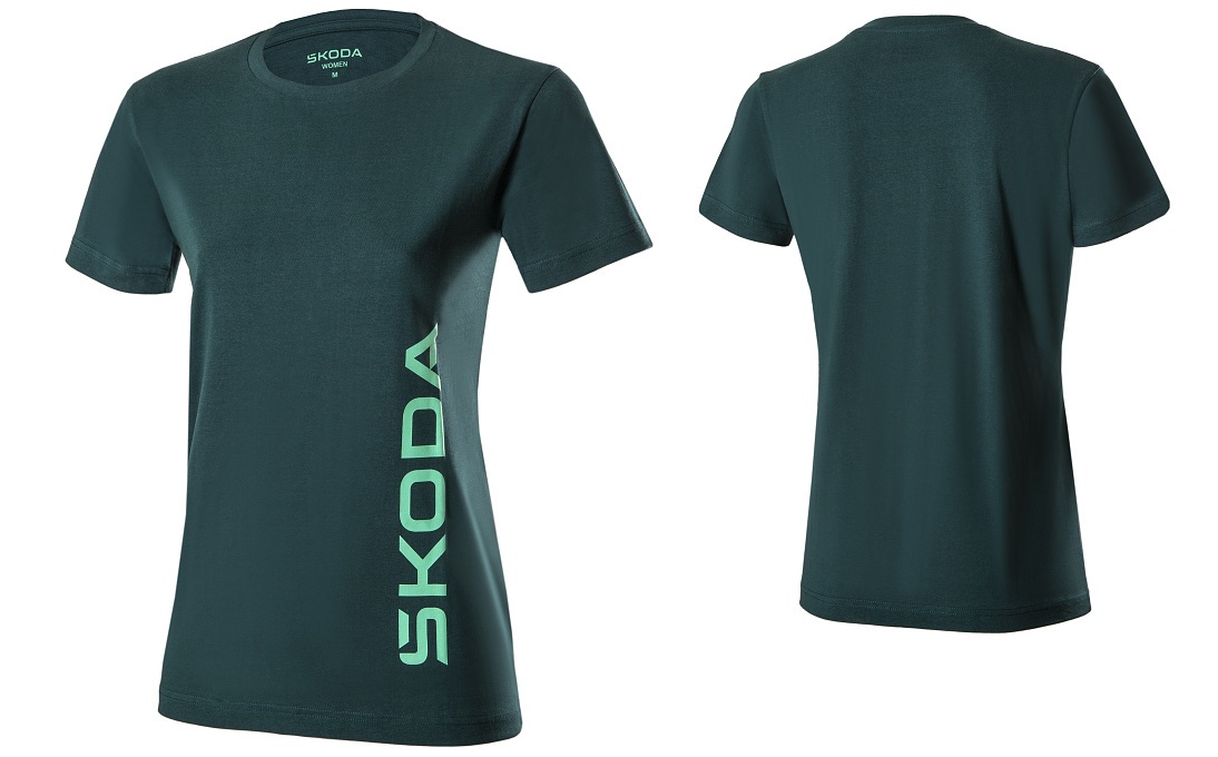 Women's T-shirt Škoda emerald