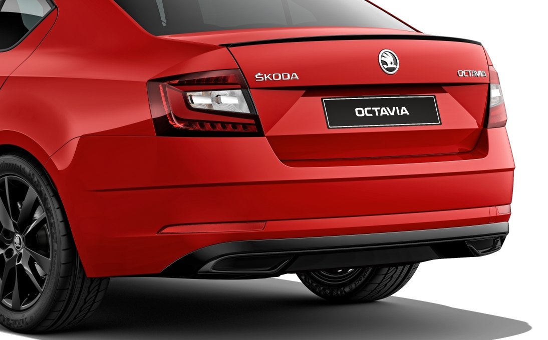 Rear bumper spoiler Octavia III