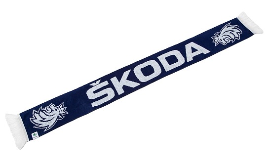 Pletená šála Hokej modrá