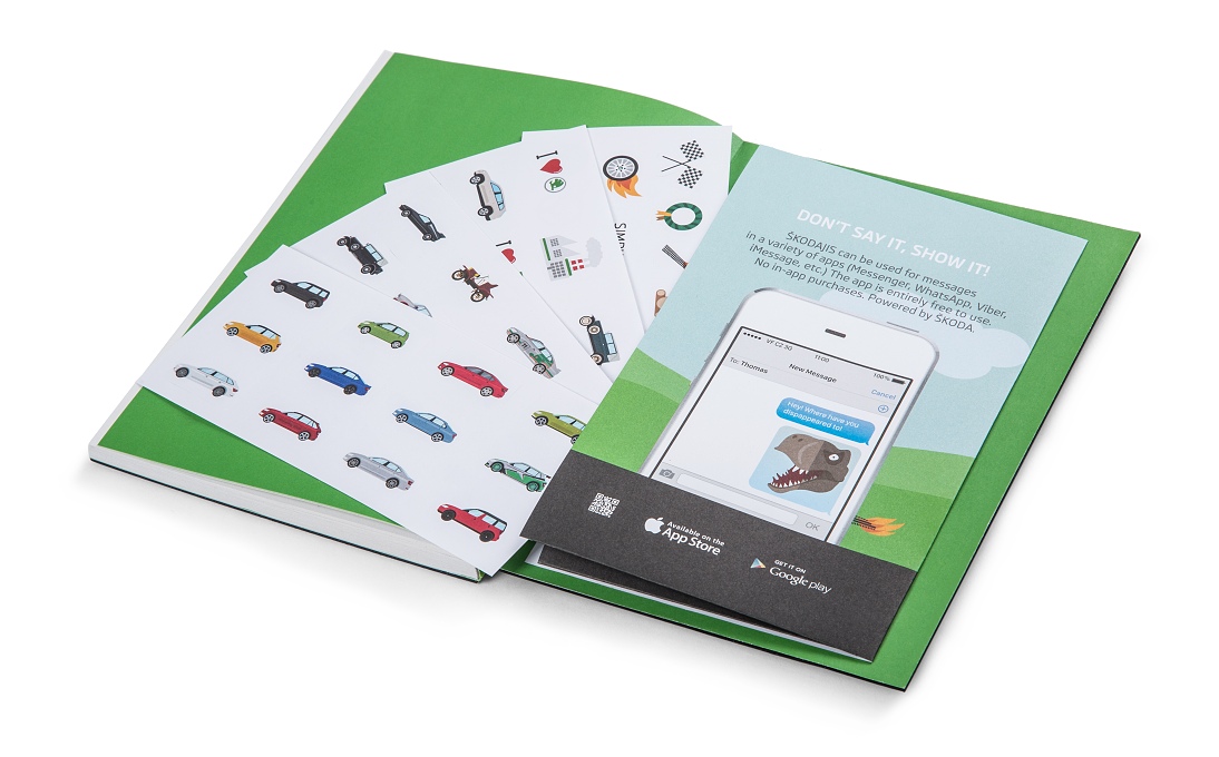 Notebook with Škodajis car motives