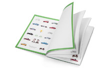 Notebook with Škodajis car motives