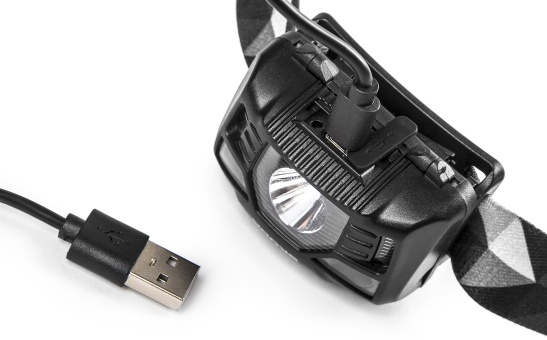 LED čelová svítilna s USB nabíjením