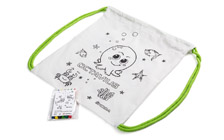 Kids Gym bag with wax crayons