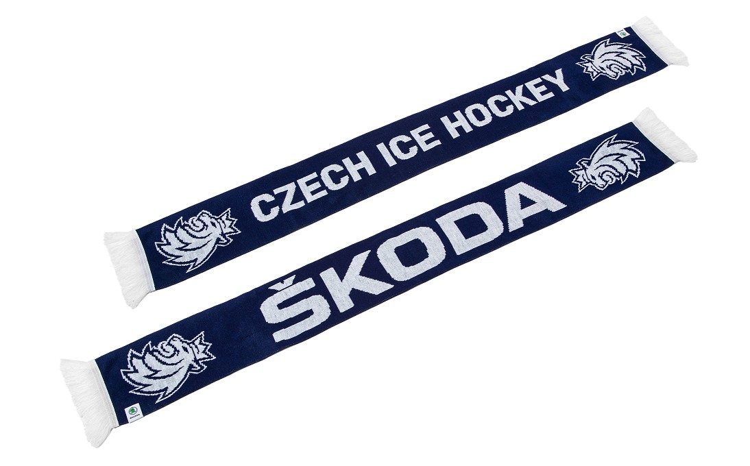 Pletená šála Hokej modrá