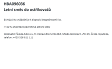 Summer washer mixture