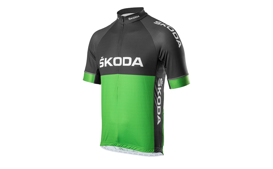 ŠKODA グリーン 半袖 サイクルジャージ M ŠKODA サイクルジャージ風Tシャツ 半袖 - メルカリ