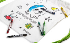 Kids Gym bag with wax crayons