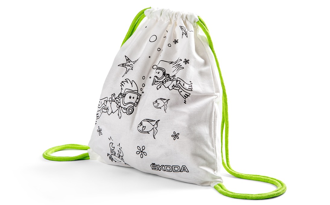 Kids Gym bag with wax crayons