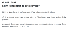 Letní koncentrát do ostřikovačů