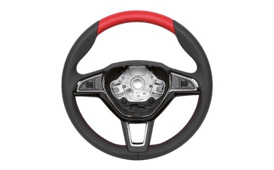 Kožený volant tříramenný