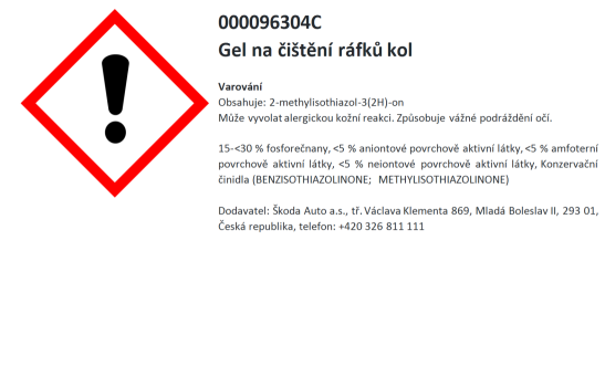 Gel na čištění ráfků kol