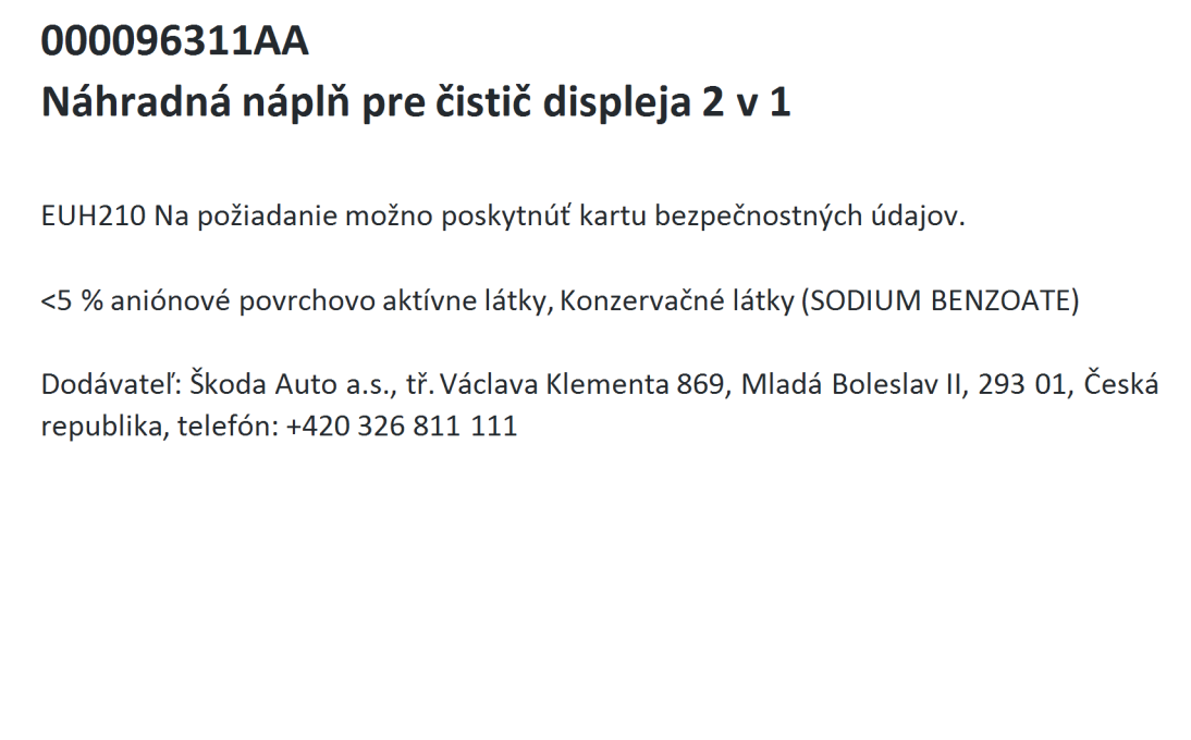 Náhradní náplň pro čistič displeje 2v1