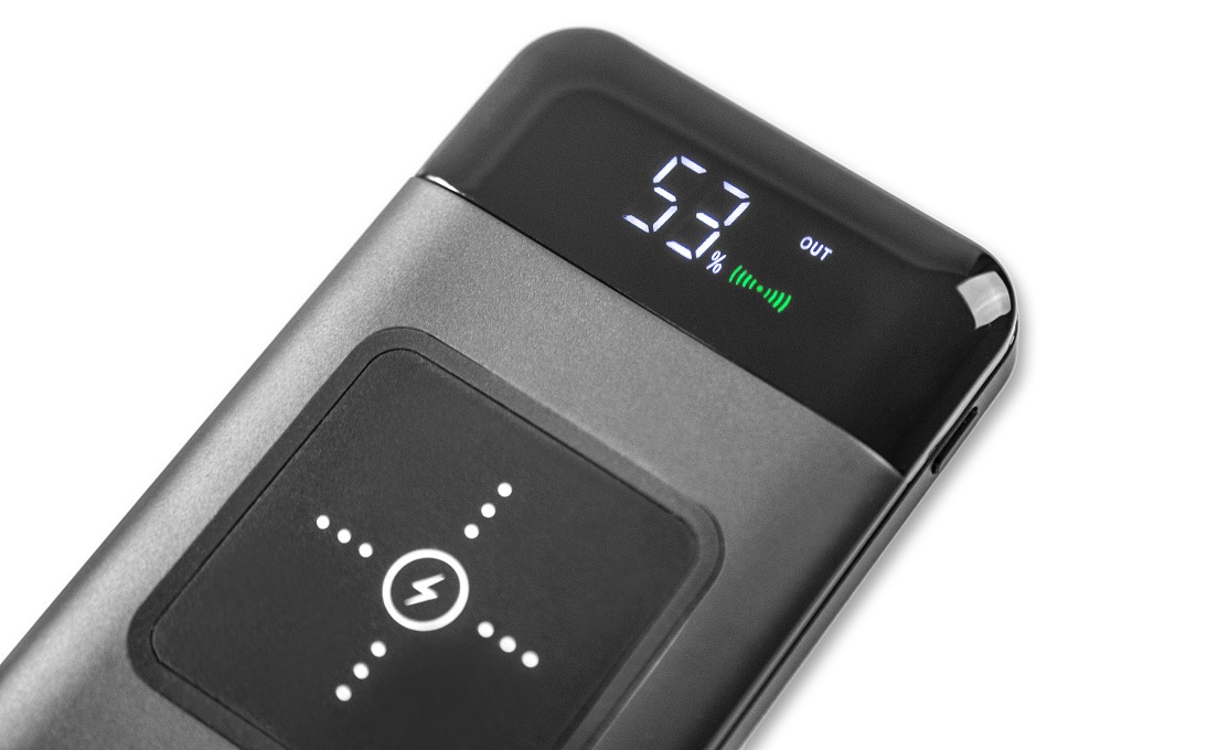 Powerbank 10 000 mAh with wireless charging