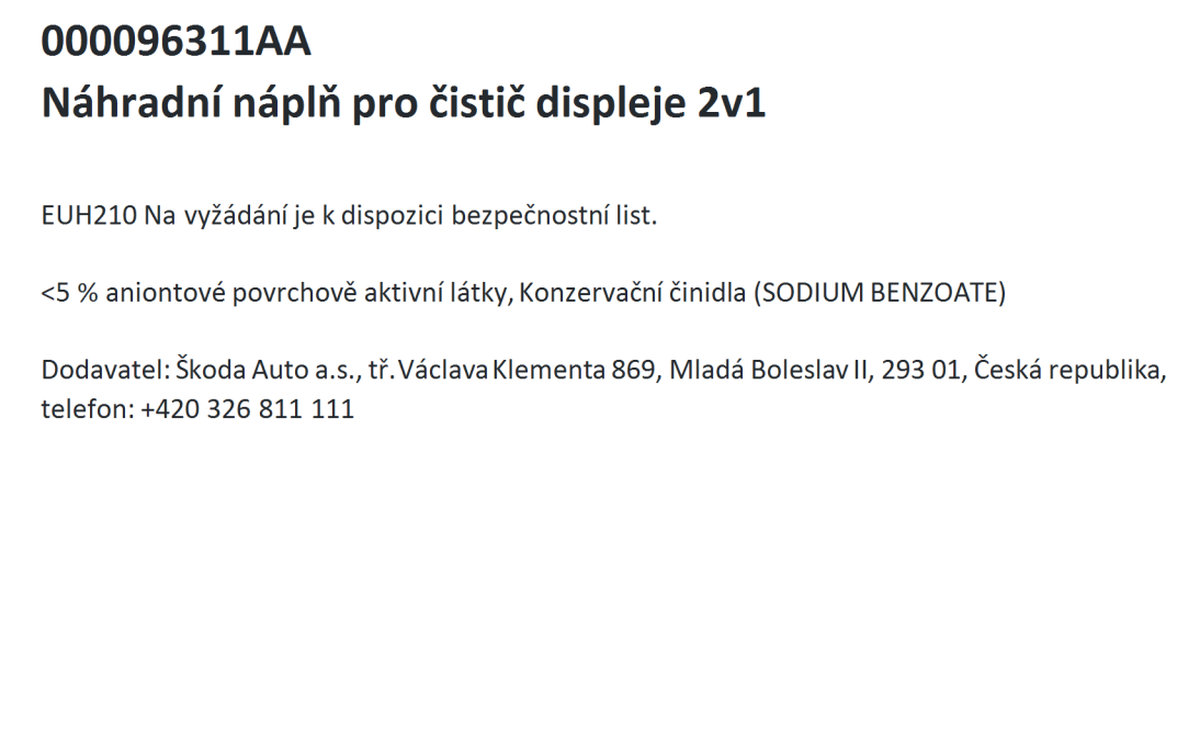 Náhradní náplň pro čistič displeje 2v1