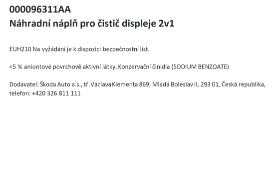 Náhradní náplň pro čistič displeje 2v1