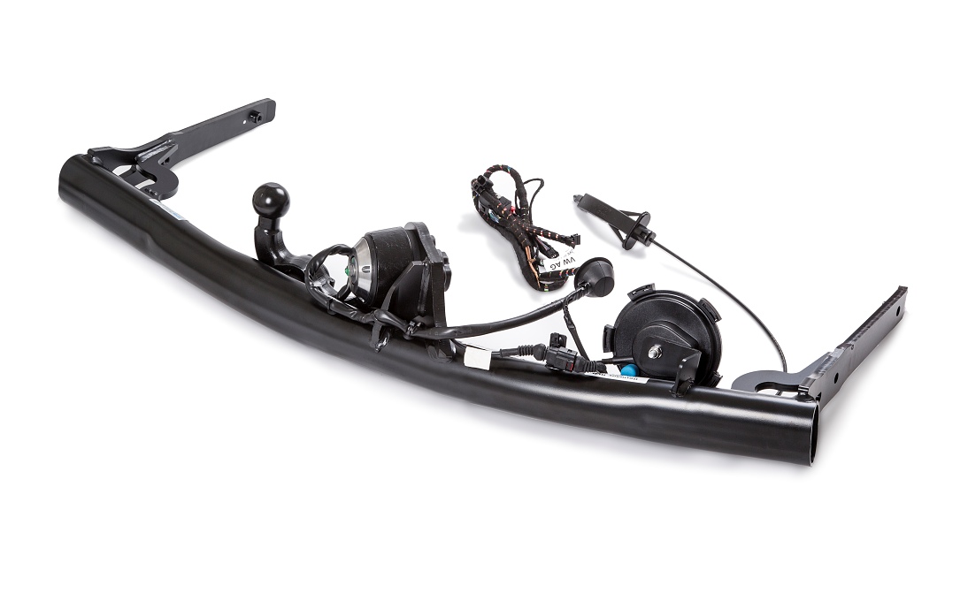 Tow bar with electroinstallation